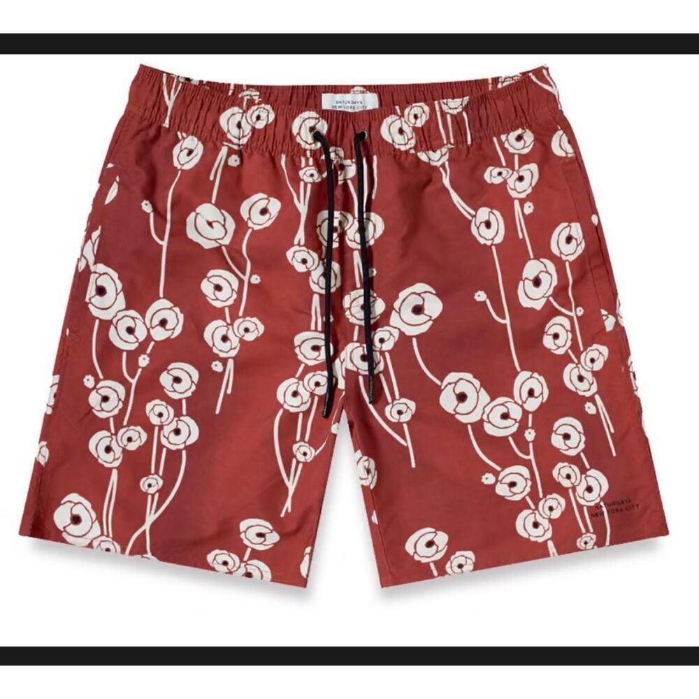 SATURDAYS NEW YORK CITY Timothy Poppy Swim Trunks-XL